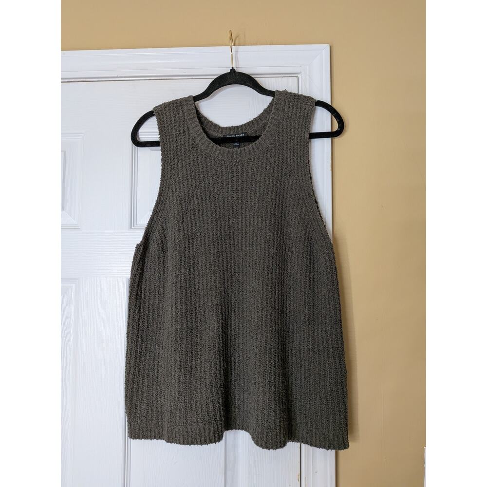 Eileen Fisher Organic Cotton Cashmere Sweater Tank Size XL Olive Quiet Luxury